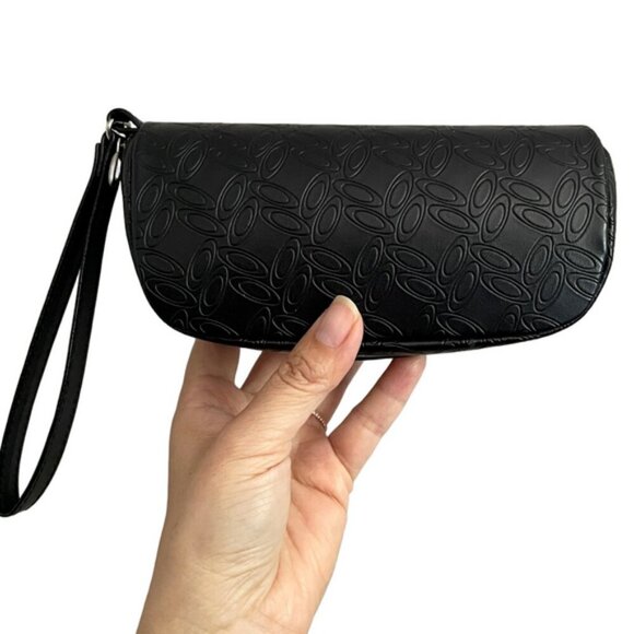 Oakley Black Semi-Hard Zip Around Sunglasses Case w/ Strap - Picture 1 of 5